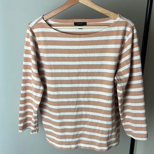 J. CREW boatneck 100% cotton tee size med